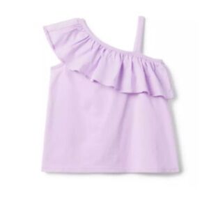 Janie and Jack the ruffle one shoulder lavender top, good used condition